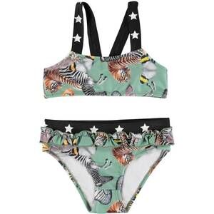 NEW MOLO girl's naila summer twist swimsuit in green multi
